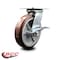 Service Caster 8 Inch Heavy Duty Polyurethane Caster with Roller Bearing and Brake SCC SCC-35S820-PPUR-SLB - alternate 5